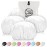 Shower Cap for Women Reusable Extra Large Shower Cap for Men (White 4 Pack Large) Satin Double Layer EVA Waterproof Long Hair Cap
