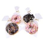 Wowfit 100 CT 5x7 Inch Clear Flat Cellophane Treat Bags with 4 Gold Twist Ties, Cello Packaging for Donuts, Cookies, Candies and Gift Wrapping