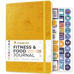 Clever Fox Fitness & Food Journal - Nutrition & Workout Planner for Women & Men - Diet & Gym Exercise Log Book with Calendars, Diet & Training Trackers - Undated, A5 Size, Hardcover (Amber Yellow)