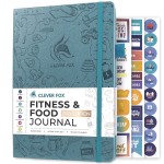 Clever Fox Fitness & Food Journal - Nutrition & Workout Planner for Women & Men - Diet & Gym Exercise Log Book with Calendars, Diet & Training Trackers - Undated, A5 Size, Hardcover (Aquamarine)