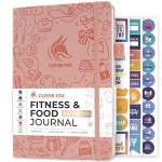 Clever Fox Fitness & Food Journal - Nutrition & Workout Planner for Women & Men - Diet & Gym Exercise Log Book with Calendars, Diet & Training Trackers - Undated, A5 Size, Hardcover (Light Pink)
