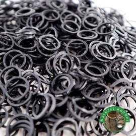 Beauty Town 1000 Pcs Rubber Bands - Soft Elastic Hair Accessories, Braids Mini Ties, No Damage Stretchy Bands for Hair (4-Packs) (Black)