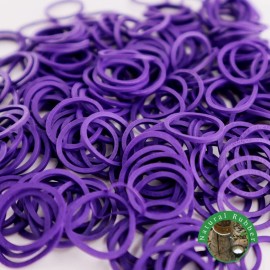 Beauty Town 1000 Pcs Rubber Bands - Soft Elastic Hair Accessories, Braids Mini Ties, Stretchy No Damage Bands for Hair (4-Packs) (Purple)