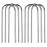 12inch Trampolines Wind Stakes Heavy Duty U Type Sharp Ends Safety Ground Anchor Galvanized Steel for Soccer Goals, Camping Tents and Huge Garden Decoration (u Stakes 6pcs)