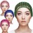 Geyoga 4 Pieces Mesh Crochet Hair Net Rayon Knit Snood Hat Thick Short Women Hairnet Snoods Cover Ornament for Sleeping (Pink, Rose Red, Green, Royal Blue)