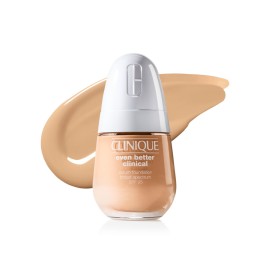Clinique Even Better Clinical Serum Liquid Foundation SPF 25 With Vitamin C, Salicylic Acid + Hyaluronic Acid For Combination to Oily Skin Types | Full Coverage + Matte Finish, Stone, 1 Fl Oz