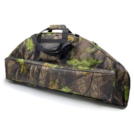 Silfrae Compound Bow Case Soft Bow Padded Case Light-Weight Bow Carry Bag with Arrow Pocket (Treecamo, L)