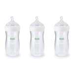 NUK Simply Natural Baby Bottle with SafeTemp, 9 oz, 3 Pack