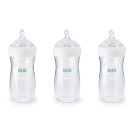 NUK Simply Natural Baby Bottle with SafeTemp, 9 oz, 3 Pack