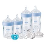 NUK Simply Natural Baby Bottles with SafeTemp Gift Set - Includes 4 Bottles