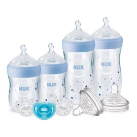 NUK Simply Natural Baby Bottles with SafeTemp Gift Set - Includes 4 Bottles