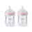 NUK Simply Natural Baby Bottle with SafeTemp, 5 oz, 2 Pack, Pink Hearts