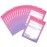 100 Pcs Resealable Mylar Bags, Gradient Color Food Storage Bags, Zip Bag Foil Bags Packaging Pouch for Food Storage, Sample, Small Business (Pink Purple, 3.1 X 4.7 Inch)