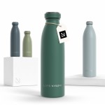 LARS NYSM Stainless Steel Insulated Water Bottle 12oz 17oz 25oz 34oz 51oz | Insulated Thermo Flask for Hot and Cold Beverages | Leakproof Drinking Bottle (Pine Green, 17oz)