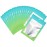 100 Pcs Resealable Mylar Bags, Gradient Color Food Storage Bags, Zip Bag Foil Bags Packaging Pouch for Food Storage, Sample, Small Business (Blue Green, 4 X 6 Inch)