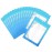 100 Pcs Resealable Mylar Bags, Gradient Color Food Storage Bags, Zip Bag Foil Bags Packaging Pouch for Food Storage, Sample, Small Business (Blue Blue, 3.1 X 4.7 Inch)
