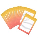 100 Pcs Resealable Mylar Bags, Gradient Color Food Storage Bags, Zip Bag Foil Bags Packaging Pouch for Food Storage, Sample, Small Business (Yellow Orange, 3.1 X 4.7 Inch)