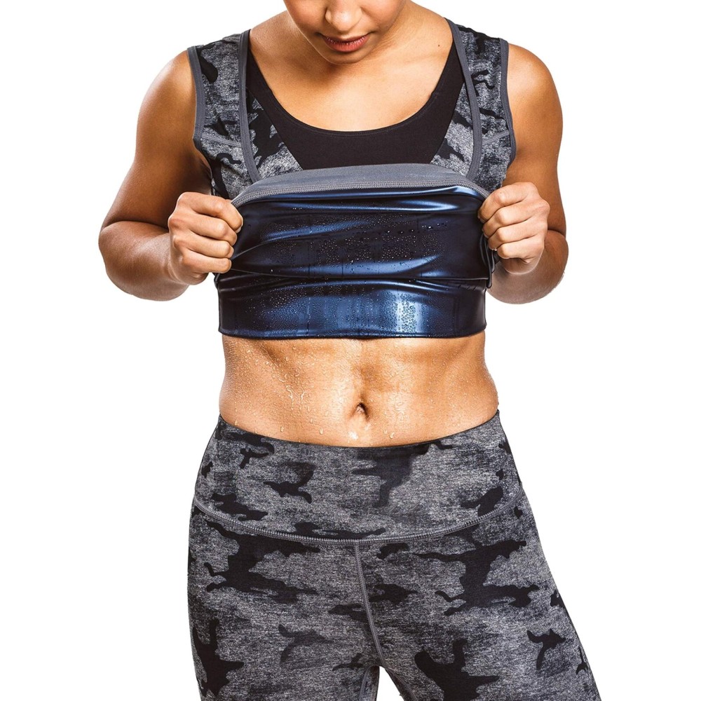 Sweat Shaper Women\'s Sauna Premium Workout Tank Top Slimming Vest for Exercise