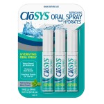 CloSYS Oral Breath Spray, Sugar Free Mouth Spray for Bad Breath, pH Balanced Mint Flavored 0.31oz (3 Count)