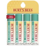 Burt\'s Bees Lip Balm Stocking Stuffers, Moisturizing Lip Care Christmas Gifts, for Dry Chapped Lips, Medicated with Menthol & Eucalyptus, Natural Origin Lip Care (4-Pack)