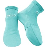 Relief Genius Cold Therapy Socks with Reusable Gel ice Packs - Achieve Relief from Sprains, Muscle Pain, Bruises, Swelling, Edema, Chemotherapy, Arthritis, Post Partum Foot (Blue, Small/Medium)