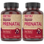 DEVA Vegan Vitamins Prenatal Multivitamin & Mineral - One Daily - 90 Vegetarian Tablets - Pack of 2