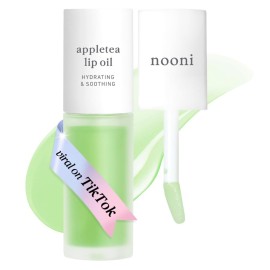 NOONI Korean Lip Oil - Appletea | Long-Lasting, Moisturizing, Plumping, Revitalizing for Dry Lips, Waterproof, No Peel Off, Hydrating, Stocking Stuffers, Tween Girls Trendy Stuff, 0.12 FL Oz