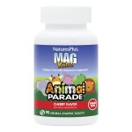 NaturesPlus Animal Parade MagKidz, Natural Cherry Flavor - 90 Animal-Shaped, Chewable Tablets - Pack of 3 - Bone & Muscle Health Support - Non-GMO, Vegan, Gluten Free, Sugar Free - 135 Total Servings