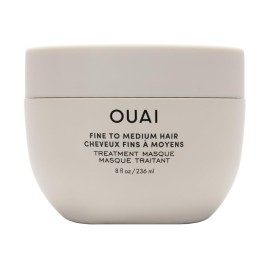OUAI Fine to Medium Hair Treatment Masque - Hydrating Hair Mask to Help Repair Strands & Increase Shine - With Shea Butter, Keratin and Panthenol - Paraben, Phthalate & Sulfate Free (8 Fl Oz)