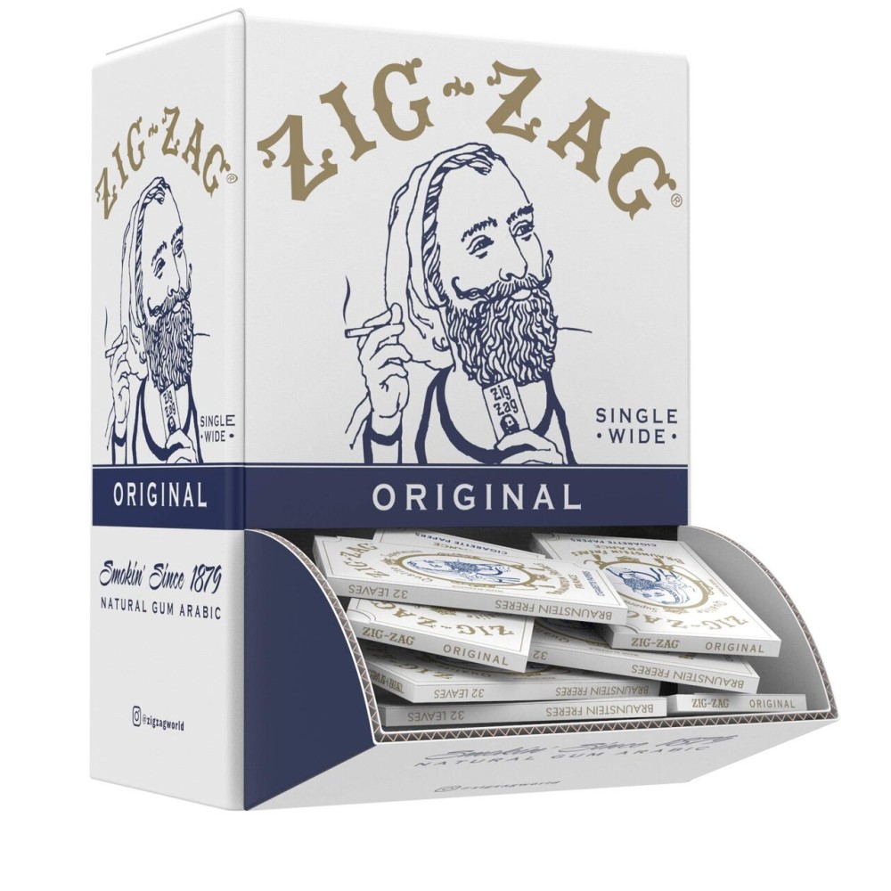 Zig Zag Original White Rolling Papers - 70mm, 48 Booklets (32 Sheets Each) - Premium Slow Burn & Consistent Seal