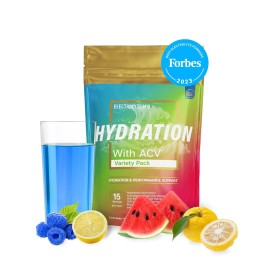 Essential Elements Hydration Packets - Variety Pack - Sugar Free Electrolytes Powder Packets - 15 Stick Packs of Electrolytes Powder No Sugar - Hydration Drink - with ACV & Vitamin C