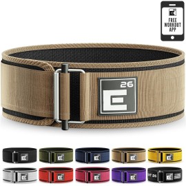 Element 26 Self-Locking Weight Lifting Belt - Premium Weightlifting Belt for Serious Functional Fitness, and Olympic Lifting Athletes - Lifting Belt for Men and Women (X-Large, Ranger Tan)
