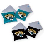 Wild Sports NFL Jacksonville Jaguars 8pk Dual Sided Bean Bags, Team Color