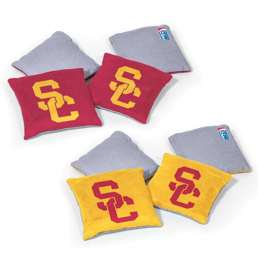 Wild Sports NCAA USC Trojans 8pk Dual Sided Bean Bags, Team Color