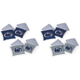 Wild Sports NCAA Penn State Nittany Lions 8pk Dual Sided Bean Bags, Team Color
