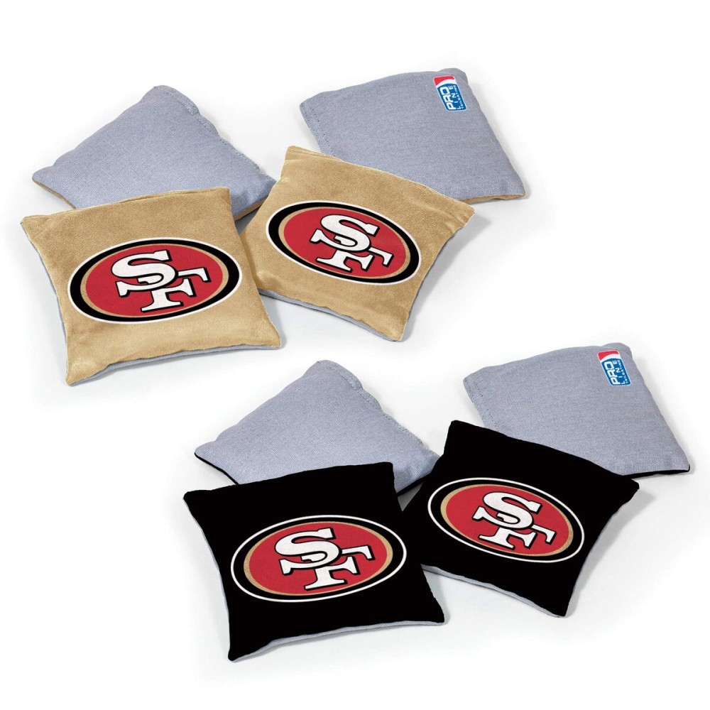 Wild Sports NFL San Francisco 49ers 8pk Dual Sided Bean Bags, Team Color