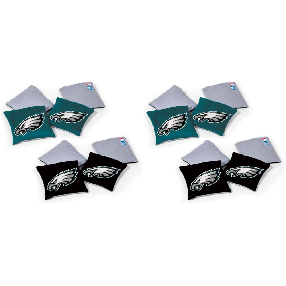 Wild Sports NFL Philadelphia Eagles 8pk Dual Sided Bean Bags, Team Color