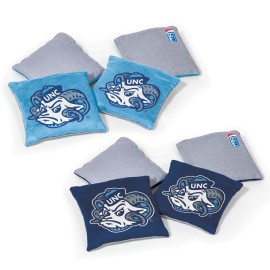 Wild Sports NCAA North Carolina Tar Heels 8pk Dual Sided Bean Bags, Team Color