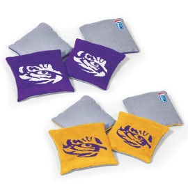 Wild Sports NCAA LSU Tigers 8pk Dual Sided Bean Bags, Team Color