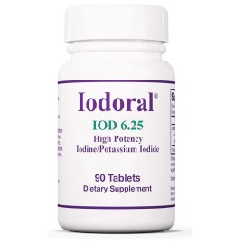 ARG Optimox Iodoral 6.25 mg - Iodine & Potassium Iodide Supplement for Thyroid & Metabolic Balance Support - Free of Soy & Gluten - 90 Servings - 90 Tablets