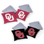 Wild Sports NCAA Oklahoma Sooners 8pk Dual Sided Bean Bags, Team Color