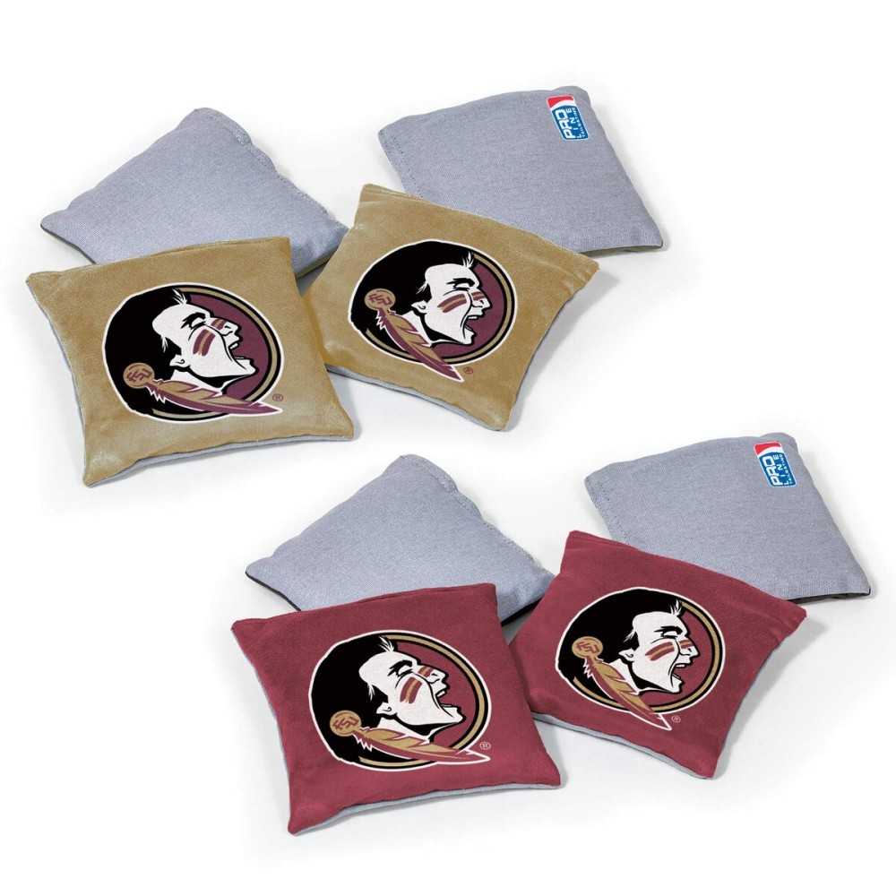 Wild Sports NCAA Florida State Seminoles 8pk Dual Sided Bean Bags, Team Color
