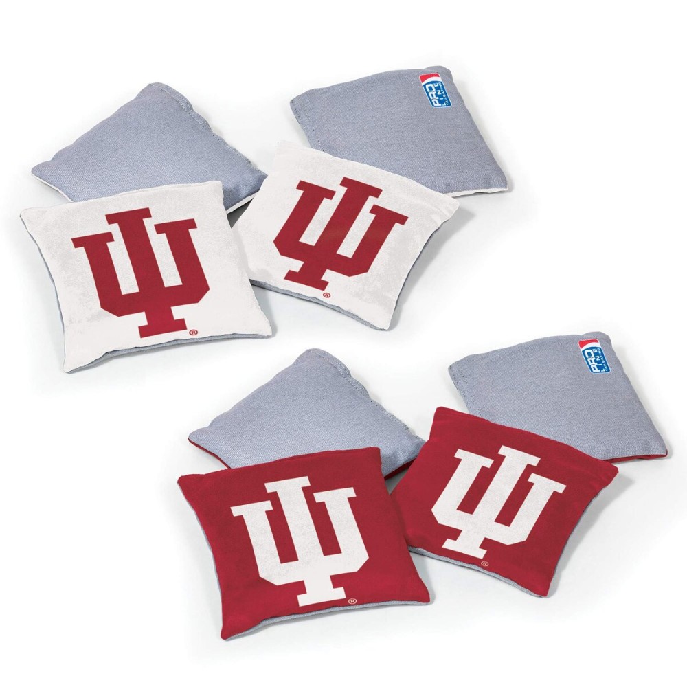 Wild Sports NCAA Indiana Hoosiers 8pk Dual Sided Bean Bags, Team Color