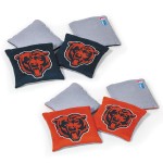 Wild Sports NFL Chicago Bears 8pk Dual Sided Bean Bags, Team Color