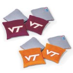 Wild Sports NCAA Virginia Tech Hokies 8pk Dual Sided Bean Bags, Team Color