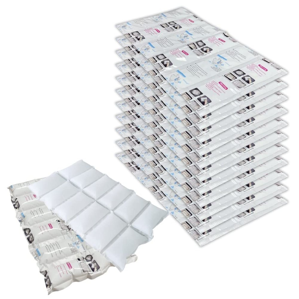 RAINBOW Dry Ice Packs for Shipping Long Lasting, Reusable Cold Ice Pack Sheets for Lunch Box, Flexible Dry Ice Packs for Coolers, Dry Ice for Shipping Frozen Food, 12 Ice Cells Each Sheet, 16 Sheets