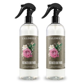 Caldrea Linen and Room Spray Air Freshener, Made with Essential Oils, Plant-Derived and Other Thoughtfully Chosen Ingredients, Rosewater Driftwood, 16 oz, 2 Pack