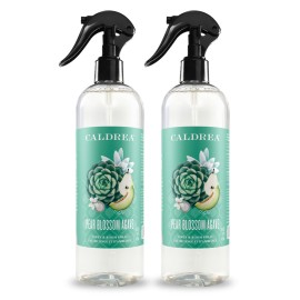 Caldrea Linen and Room Spray Air Freshener, Made with Essential Oils, Plant-Derived and Other Thoughtfully Chosen Ingredients, Pear Blossom Agave Scent, 16 oz, 2 Pack