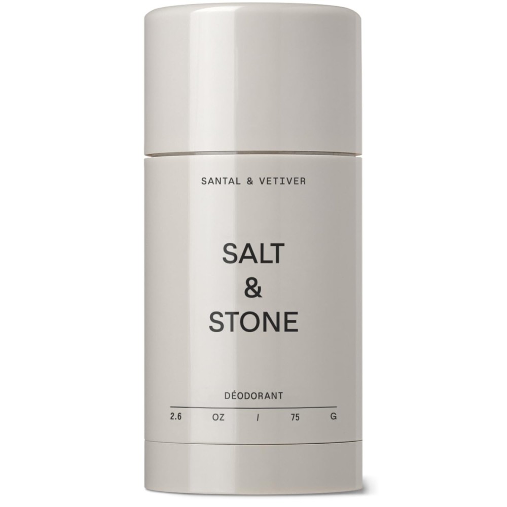 SALT & STONE Aluminum Free Deodorant | Extra Strength 48 Hour Protection for Women & Men | Made with Seaweed Extracts, Niacinamide & Prebiotics (Santal & Vetiver)