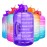 QuiFit 1 Gallon Water Bottle - with Straw & Motivational Time Marker Leak-Proof BPA Free Reusable Gym Sports Outdoor Large(128OZ) Capacity Water Jug(Light Purple,1 Gallon)